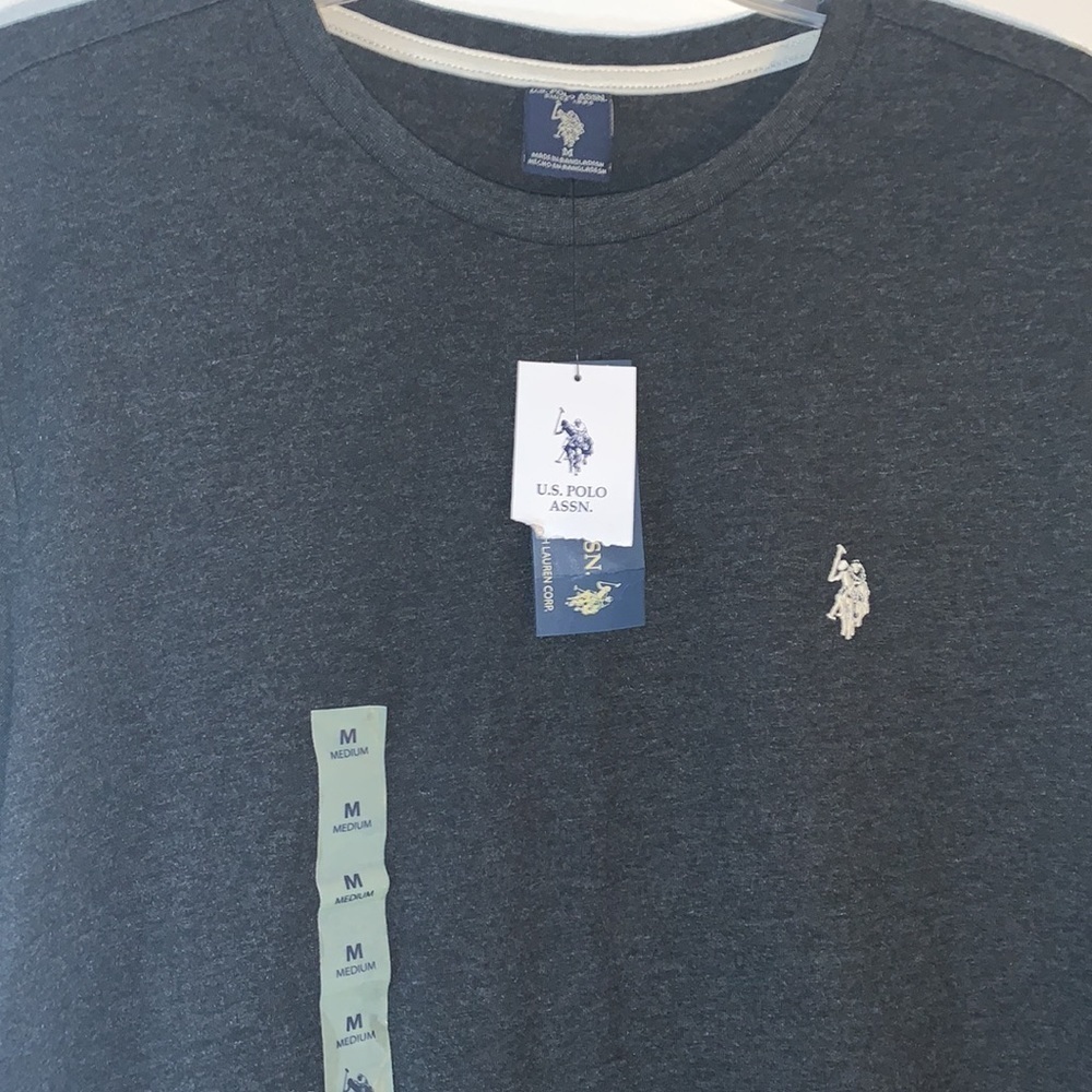 NWT U.S. Polo Assn. Men's Long Sleeve Crew Neck Solid Thermal Shirt, sz Medium